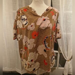 Masai Viscose Soft Floral Poppy Print Women's Top